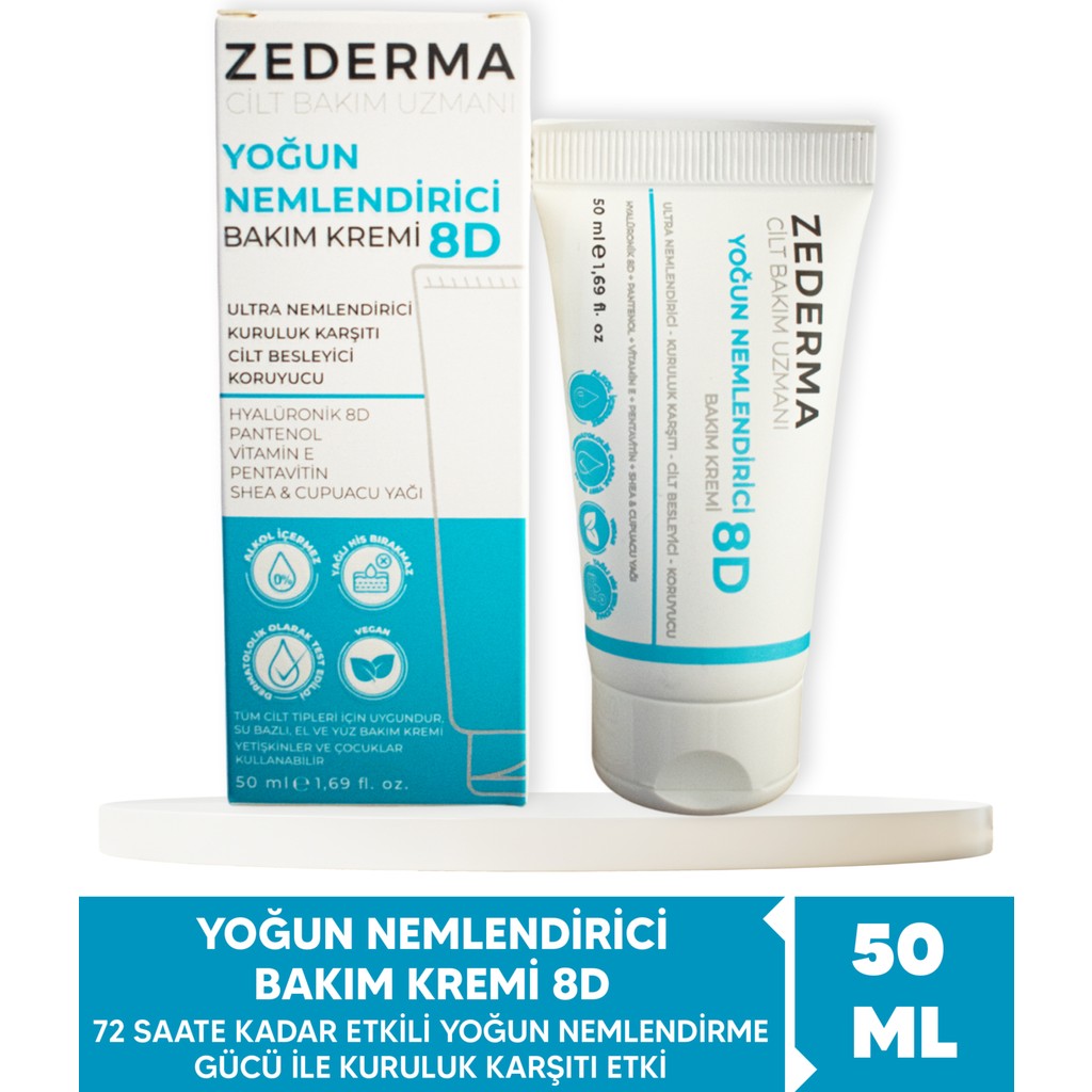 Zederma 72 Saate Kadar Etkili Yoğun Nemlendirici Bakım Kremi 8d 50 ml Diğer Fiyatı