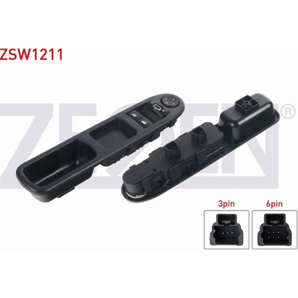 Zegen Peugeot 207 2006 - 2012 Ayna Ayar ve Cam Açma Anahtarı Çiftli 13 Pin Katlanır Ayna 6554.PZ Oto Cam Aksesuarları Fiyatı