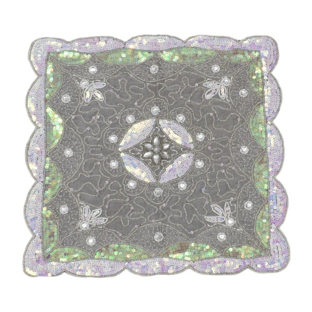Zehra Abla Halı Otantik El Işi Ince Kum Boncuklu Masa Sehpa Fiskos Örtüsü - Renkli - 38 x 40 cm Masa Örtüsü Fiyatı
