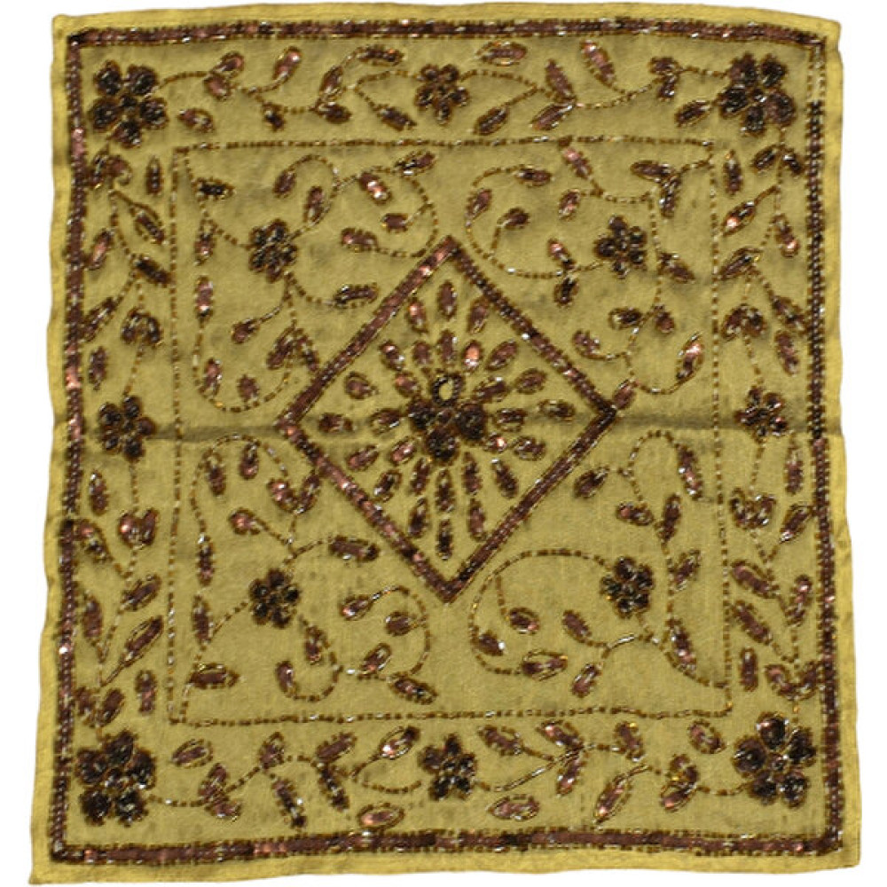 Zehra Abla Halı Otantik El Işi Ince Kum Boncuklu Masa Sehpa Fiskos Örtüsü - Renkli - 38 x 43 cm Masa Örtüsü Fiyatı
