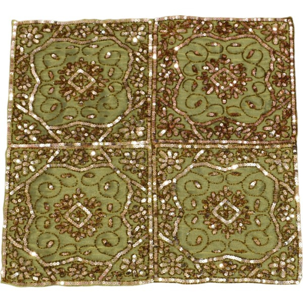 Zehra Abla Halı Otantik El Işi Ince Kum Boncuklu Masa Sehpa Fiskos Örtüsü - Renkli - 46 x 51 cm Masa Örtüsü Fiyatı
