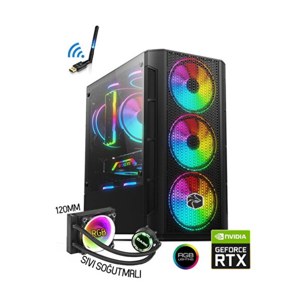Zeiron Colder X10 i5 10400F 16 GB RAM 512 GB M.2 SSD 8 GB RTX 3050 Sıvı Soğutmalı FreeDOS Masaüstü Oyun Bilgisayarı Masaüstü Bilgisayar Fiyatı