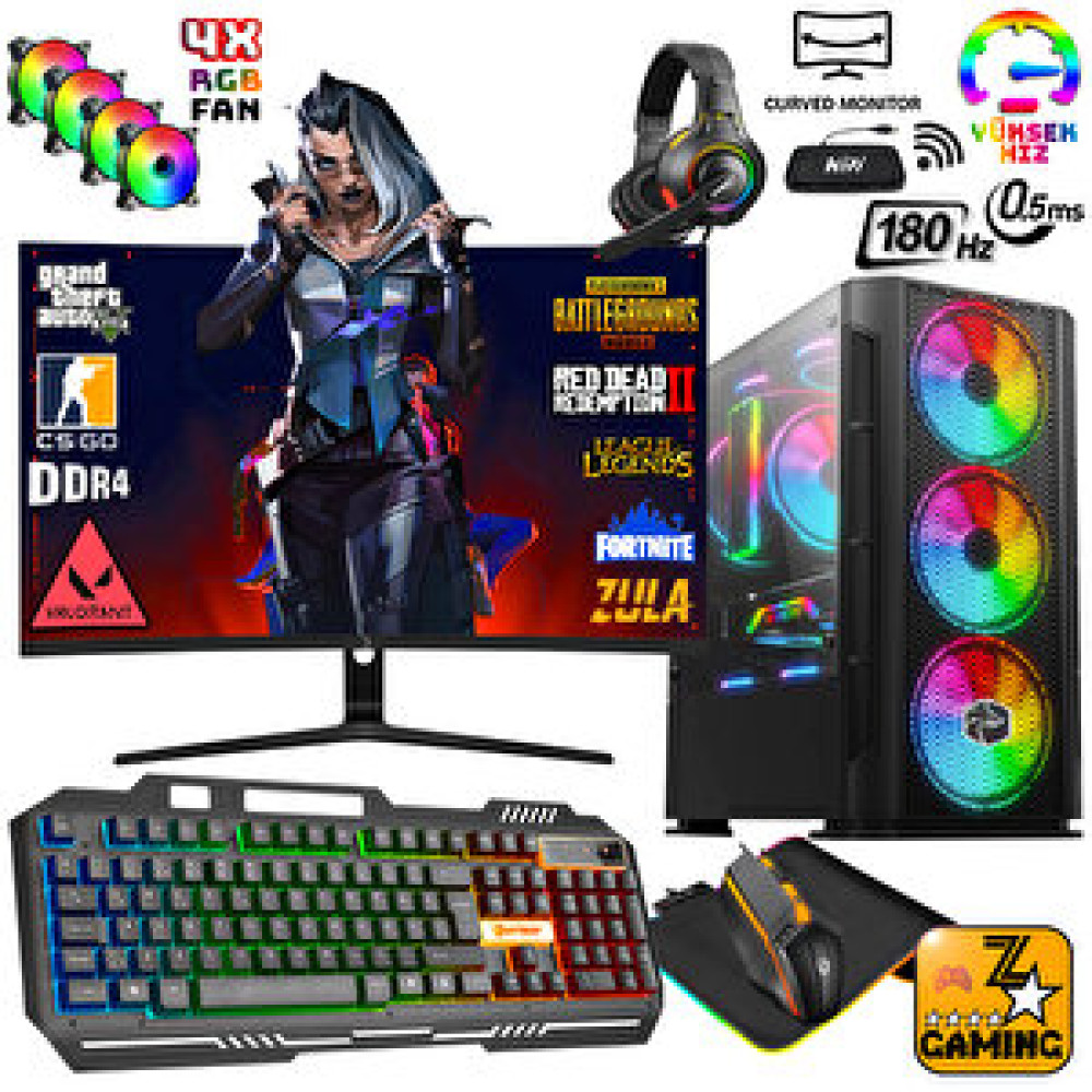 Zeiron Ironhide X40 Ryzen 5 3600 32gb Ram 512gb M.2 Ssd Rx580 8gb 24" 180hz Oyuncu Masaüstü Bilgisayar RAM Bellekler Fiyatı
