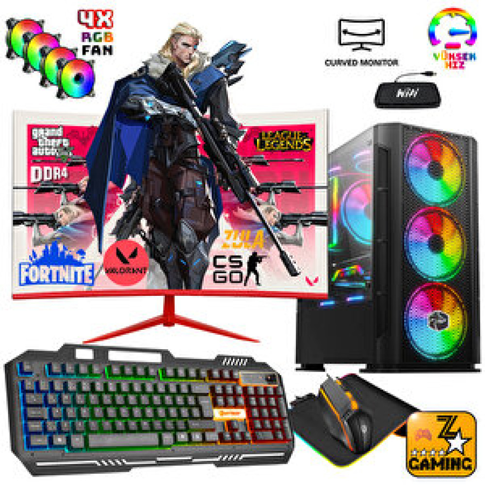 Zeiron Ironhide X50 Ryzen 5 5500 16gb Ram 512gb M.2 Ssd Rx580 8gb 24" 75hz Oyuncu Masaüstü Bilgisayar RAM Bellekler Fiyatı