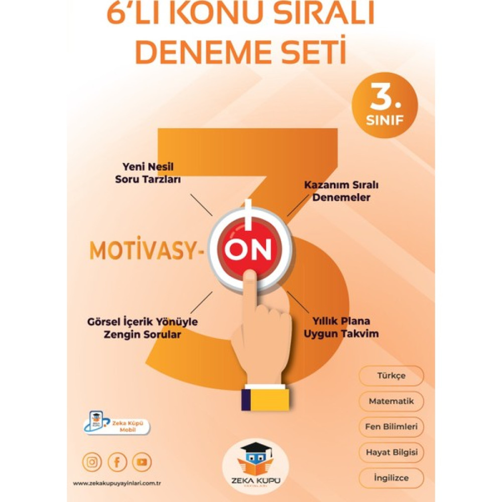 Zeka Küpü Yayınları 3. Sınıf 6'lı Motivasyon Denemeleri Kaynak Kitapları Fiyatı