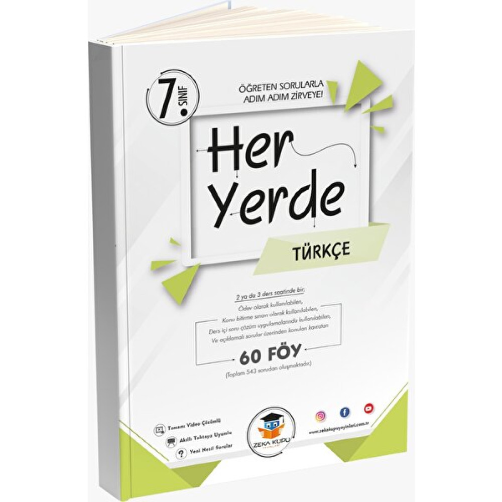 Zeka Küpü Yayınları 7. Sınıf Her Yerde Türkçe Soru Bankası Ders Sınav Kitapları Fiyatı