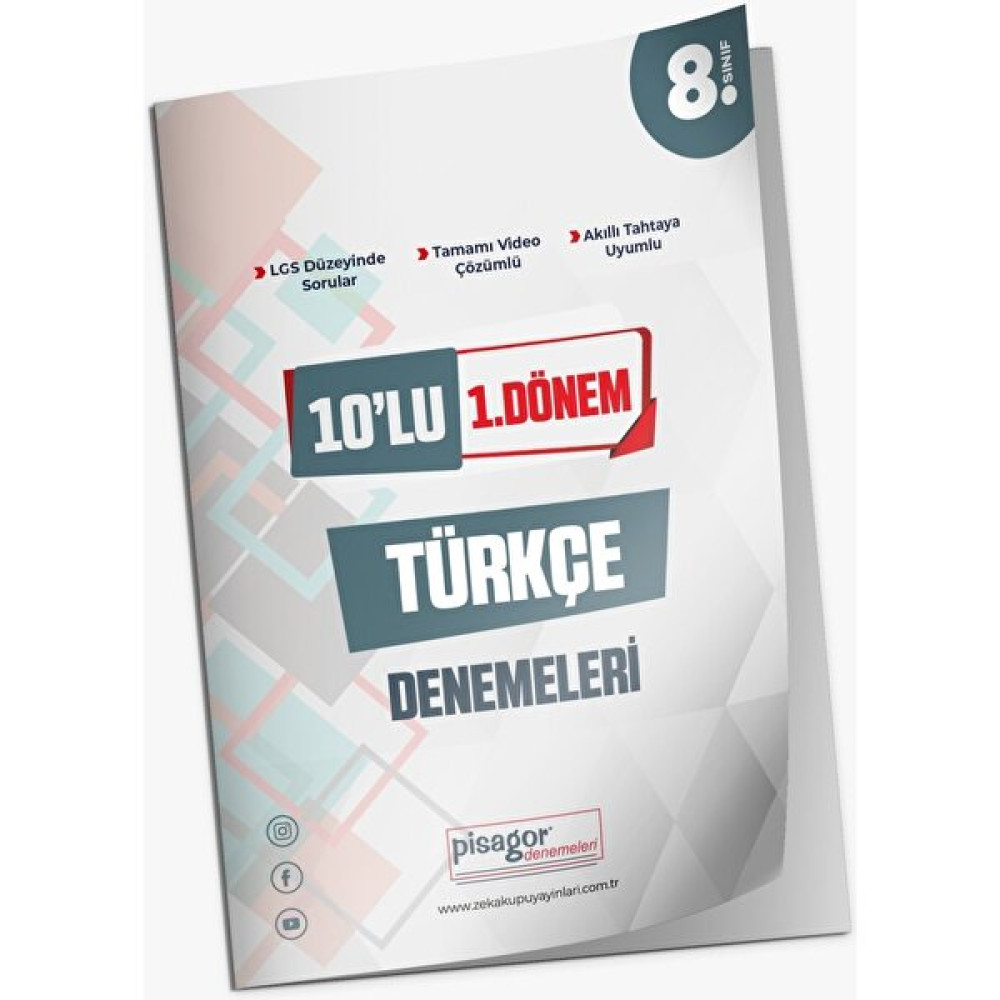 Zeka Küpü Yayınları 8.sınıf Türkçe 1.dönem 10LU Denemeleri Türkçe Fiyatı