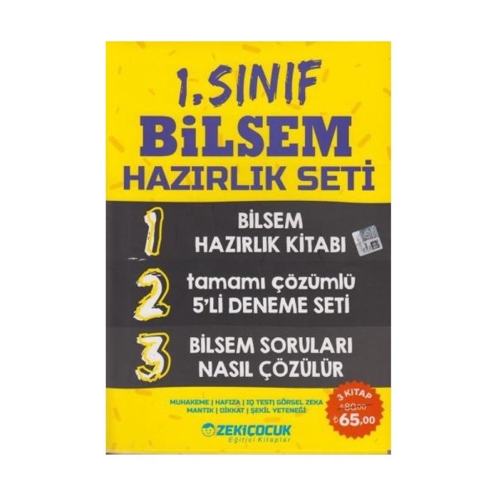 Zeki Çocuk Bilsem 1. Sınıf Hazırlık Seti 3 Kitap Kaynak Kitapları Fiyatı