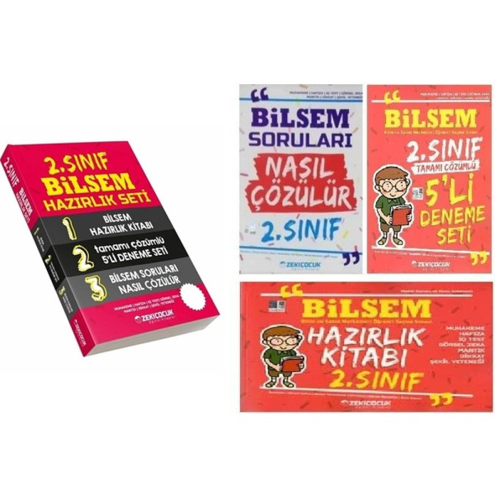 Zeki Çocuk Eğitici Kitaplar 2. Sınıf Bilsem Hazırlık Seti Mantık Z Tüm Dersler Fiyatı