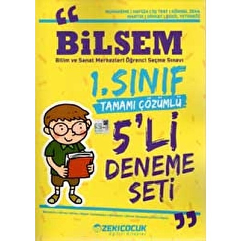 Zeki Çocuk Eğitici Kitaplar Bilsem 1. Sınıf Tamamı Çözümlü 5 Li Deneme Tüm Dersler Fiyatı