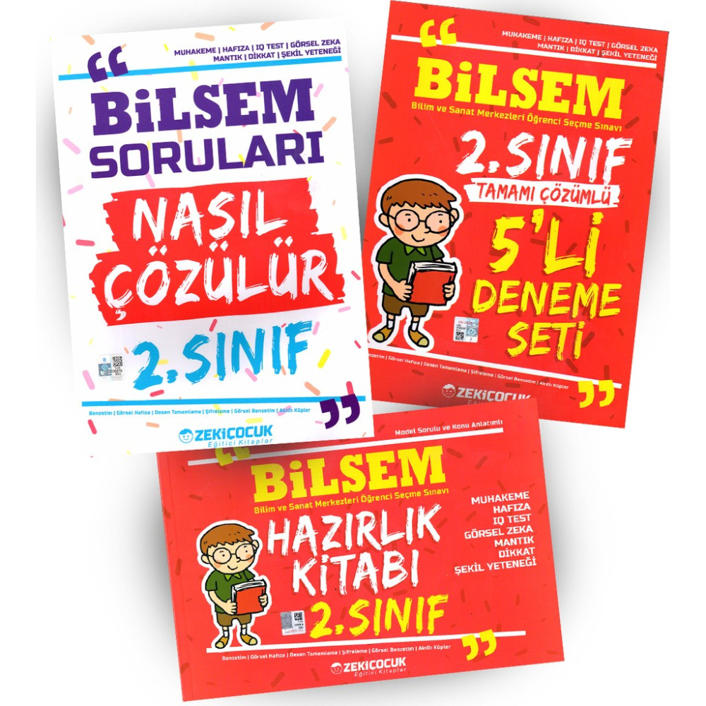 Zeki Çocuk Eğitici Kitaplar Zeki Çocuk Bilsem 2. Sınıf Eğitici Kitaplar 5'li Deneme Seti Tamamı Çözümlü SSD / Solid State Drive Fiyatı