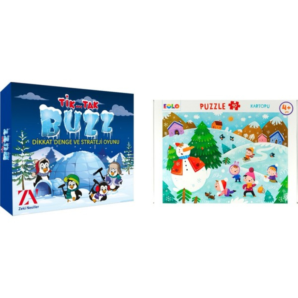 Zeki Nesiller Tik Tak Buzz-Buz Kırma Oyunu/ Eolo Kartopu Puzzle (2 Ürün) Çocuk Oyuncağı Fiyatı