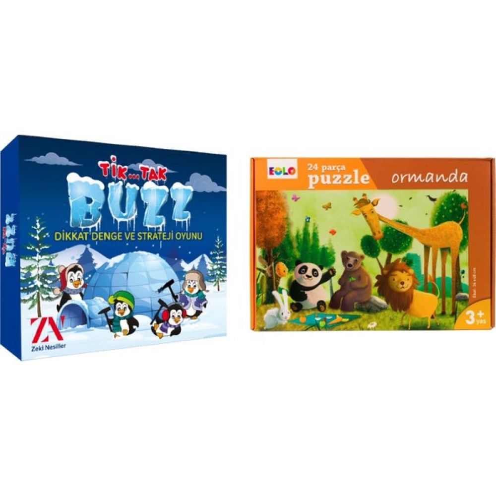 Zeki Nesiller Tik Tak Buzz-Buz Kırma Oyunu/ Eolo Ormanda Puzzle (2 Ürün) Çocuk Oyuncağı Fiyatı