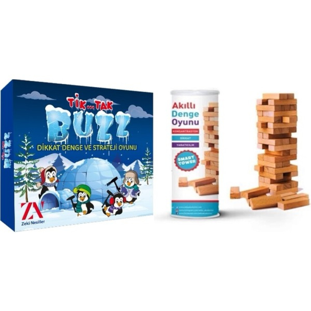 Zeki Nesiller Tik Tak Buzz-Buz Kırma Oyunu/rulo Kule (2 Ürün) Çocuk Oyuncağı Fiyatı