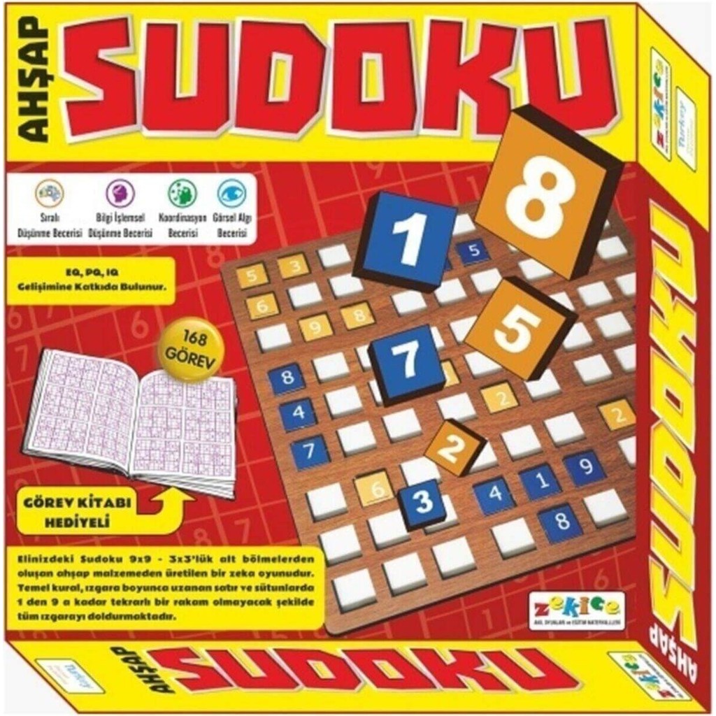 Zekice Ahşap Sudoku - Zeka ve Strateji Oyunu Diğer Fiyatı