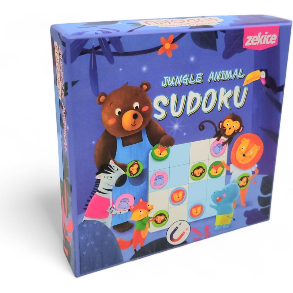 Zekice Çocuklar İçin Orman Hayvanlarıyla Sudoku Oyunu Jungle Animal Sudoku - Renkli Diğer Fiyatı