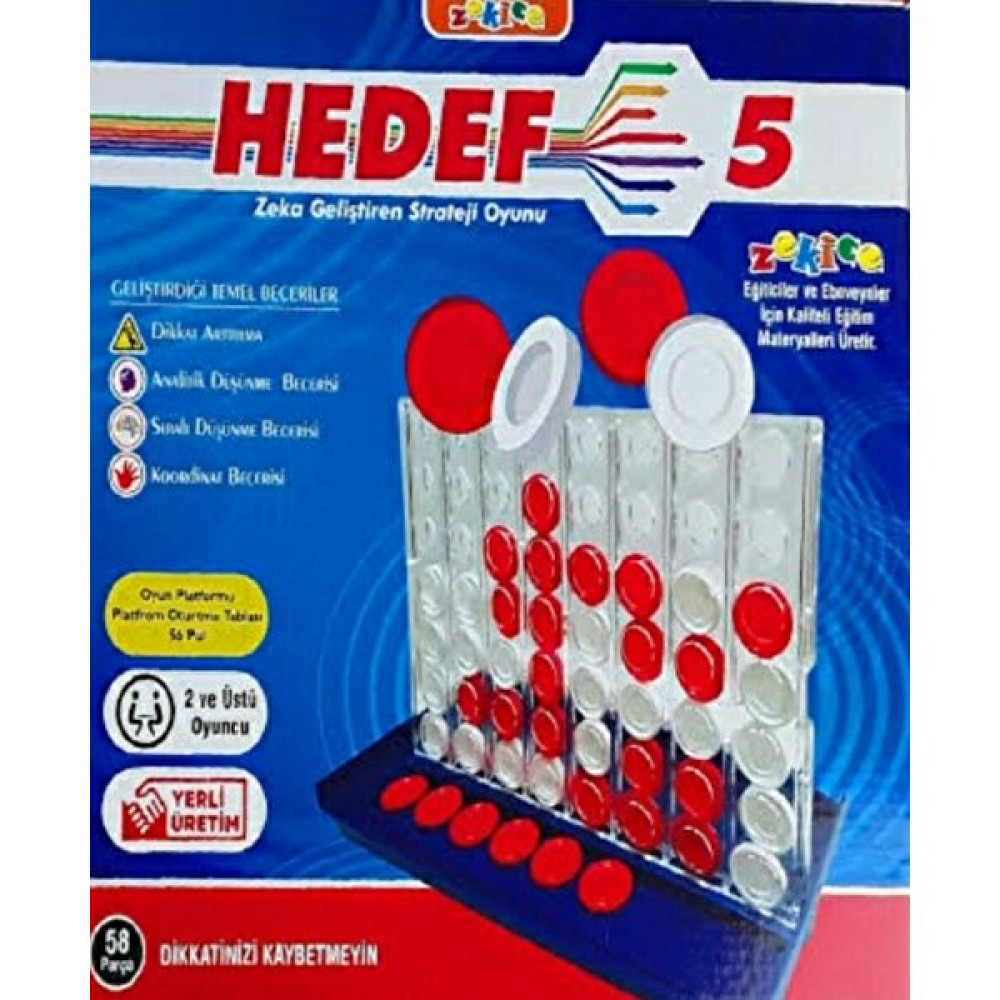 Zekice Hedef 5 Zeka Akıl Mantık ve Strateji Oyunu - Renkli Eğitici Oyuncak Fiyatı