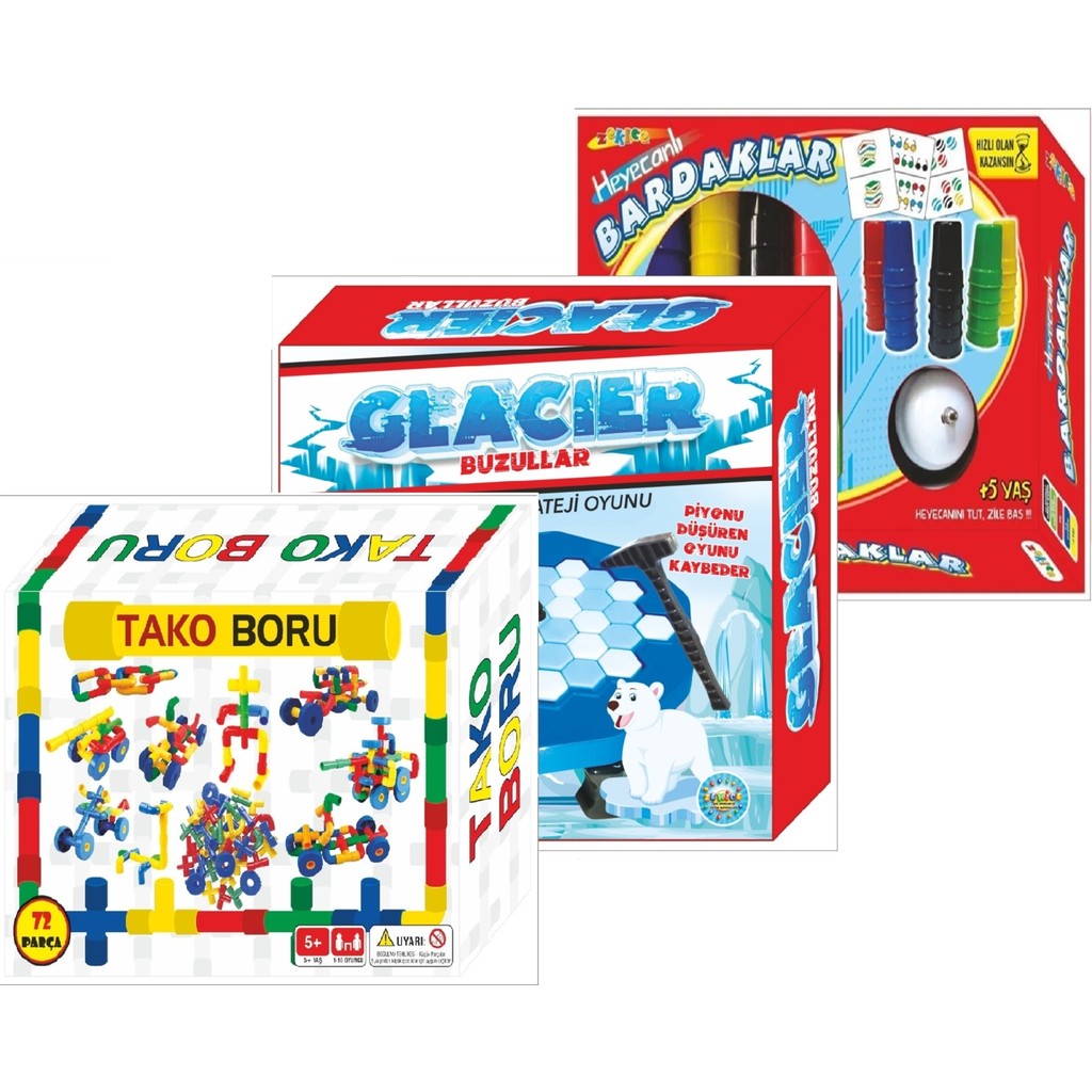 Zekice Tekerlekli Boru Lego,buz Kırma Buz Tuzağı Oyunu ve Heyecanlı Bardaklar 3'lü Set Aile Oyunu - Sarı Anne Bebek Oyuncak Fiyatı