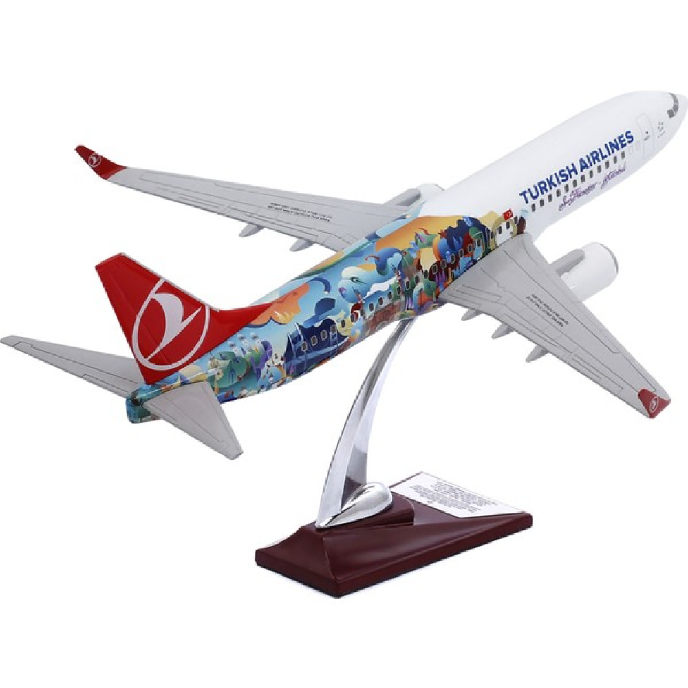 Zekupp 1:100 Boeing 737-800 Thy Lisanslı Model Uçak, Thy Uçak Maketi, Uçmayı Sevenler Için Dekoratif Kaideli Ürün, Koleksiyonerler Için Uçak RC Araçlar ve Aksesuarları Fiyatı