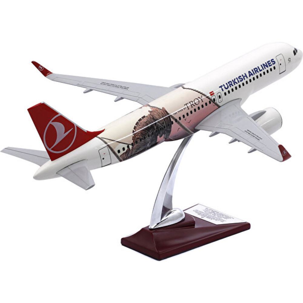 Zekupp Airbus A320 Model Uçak, 1/100 Thy Troya Tasarımlı Uçak Maketi - Beyaz Maket Fiyatı