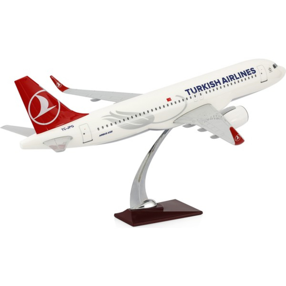 Zekupp Lisanslı Thy Model Uçak A320 1/60 Ölçek - Thy Lale Maket Uçak - Renkli Maket Fiyatı