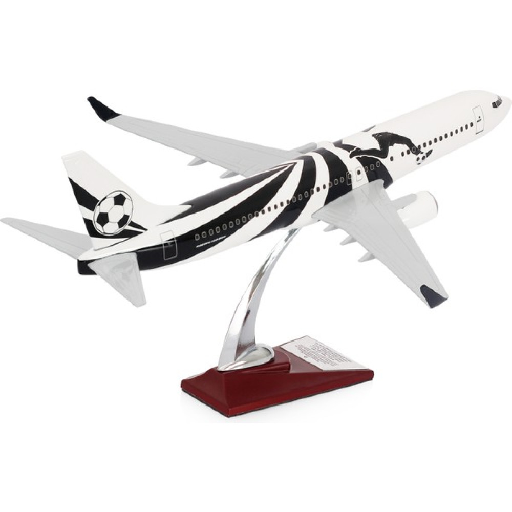 Zekupp - Maket Uçak Boeing 737-800 1/100 - Siyah Beyaz Taraftar, Özel Tasarım Model Uçak - Renkli Maket Fiyatı