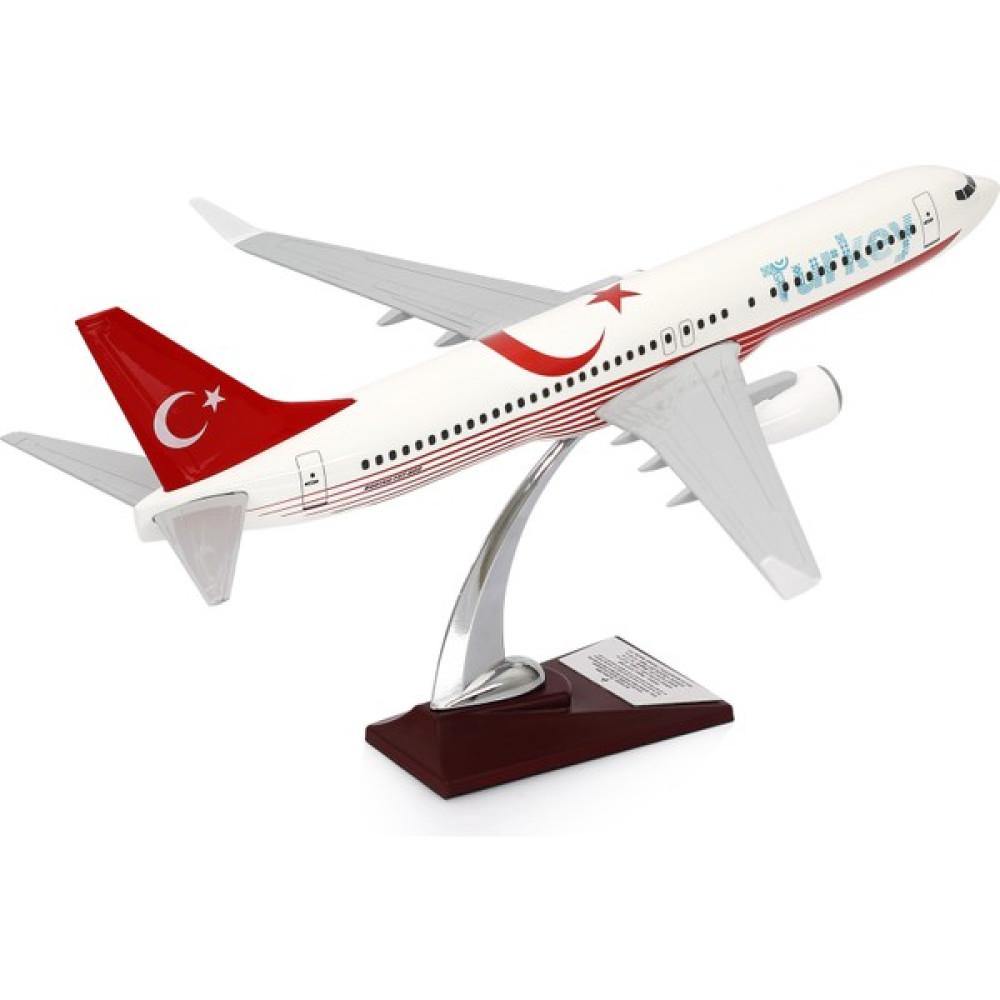 Zekupp - Maket Uçak - Boeing 737-800 1/100 - Türkiye Özel Tasarımlı Model Uçak, Model D - Beyaz Maket Fiyatı