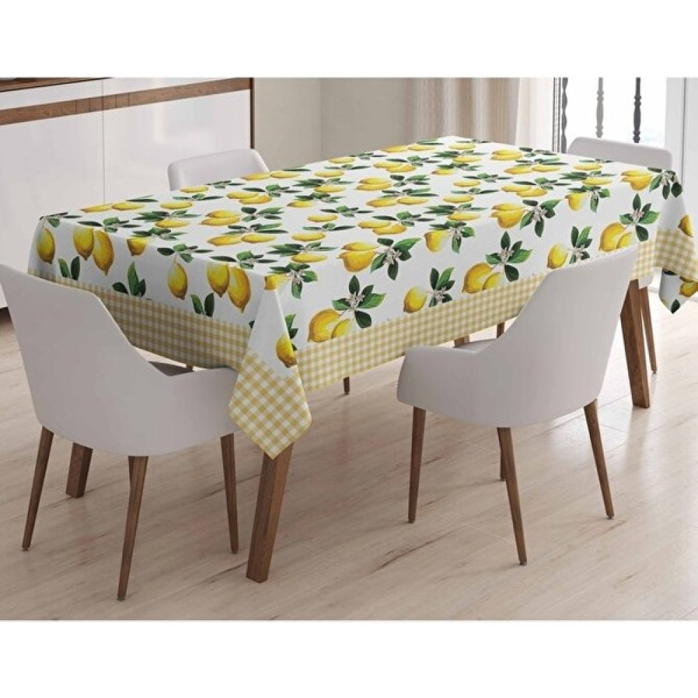 Zelal Dertsiz Leke Tutmaz Günlük Meyveli Masa Örtüsü - 120 x 150 cm - Yeşil - Mavi - Kırmızı - Turuncu Masa Örtüsü Fiyatı