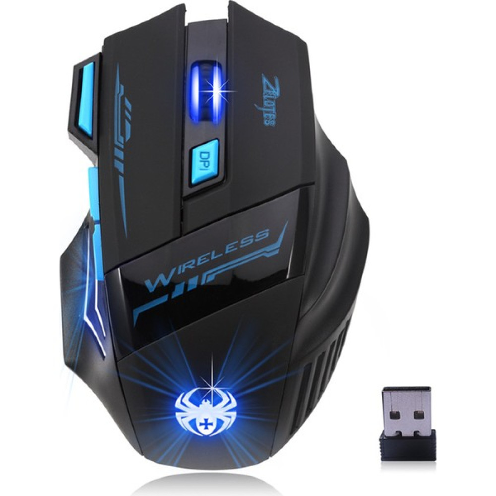 Zelotes F14 LED Optik Bilgisayar Faresi Kablosuz 2.4g - Siyah Klavye - Mouse Fiyatı