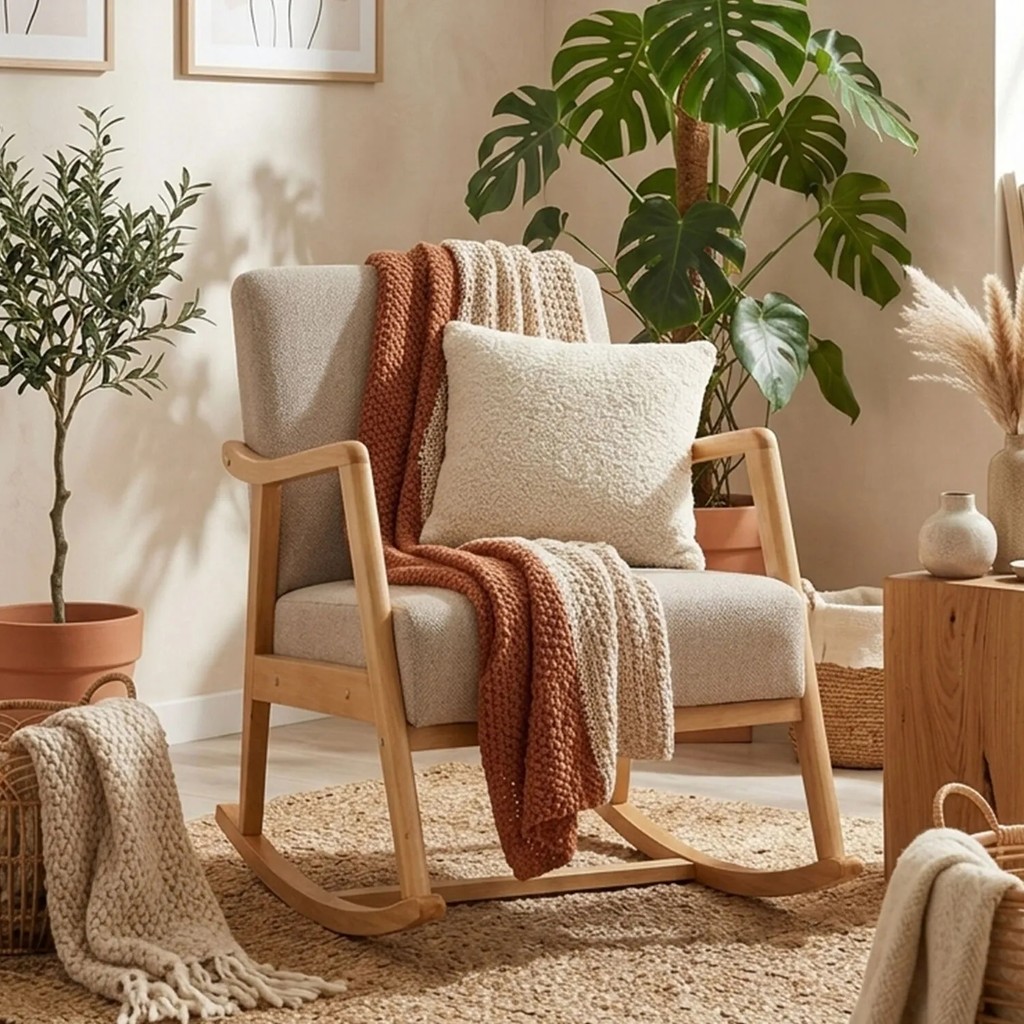 Zem Rock Bohem Sallanır Berjer, Sütlü Kahve Tekli Koltuk & Berjer Fiyatı