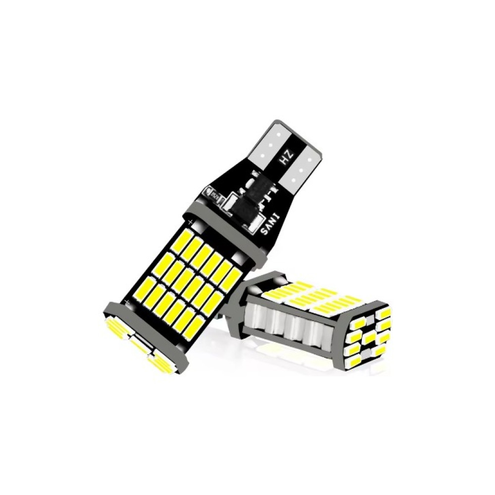 Zembil 2 Adet Beyaz T15 LED 45 Ledli W16W Tip Dipsiz Ampul Ledli Lambalar Fiyatı