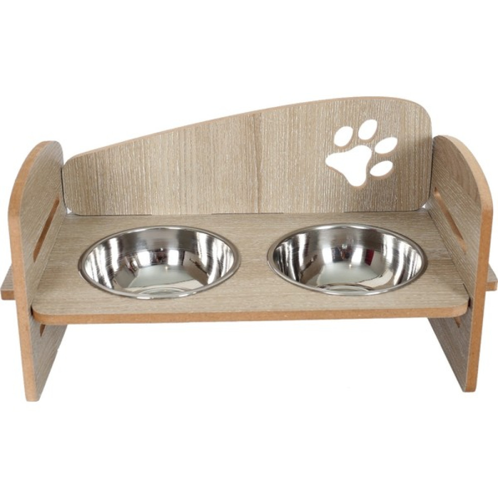 Zemes Design Ahşap Yüksekliği Ayarlanabilir Kedi ve Küçük Irk Köpek Mama ve Su Kabı Çelik Kaseli - Natural Meşe Evcil Hayvan Ürünleri Fiyatı