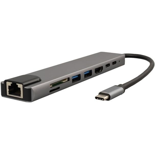 Zemheri Raca RC-29630 Type-C 8in1 HDMI Çok Fonksiyonlu USB 3.0 Dock Station (Macbook - Pc - Playstation - Xbox) - 0,35 cm - Gri Bilgisayar Çevirici ve Adaptörü Fiyatı