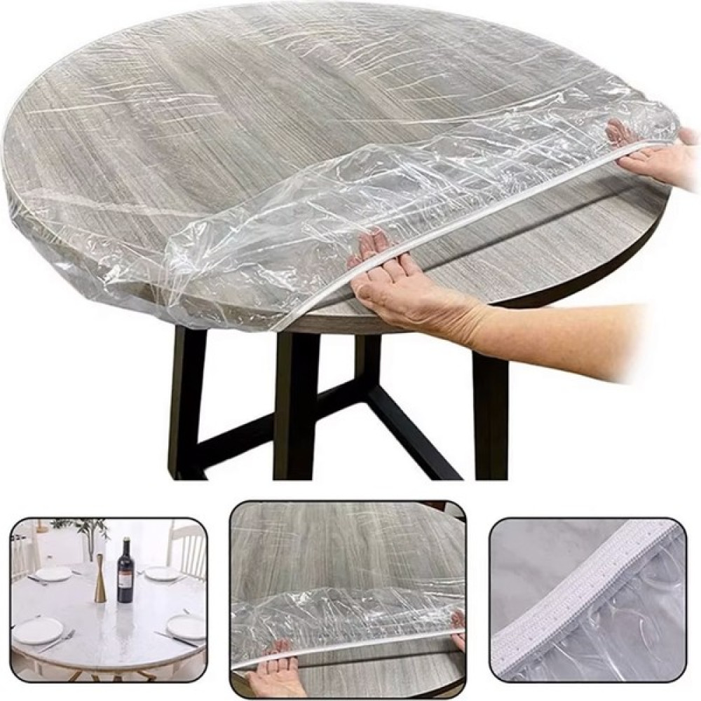 Zemheri Sunup SN-24899 Pvc Şeffaf Yuvarlak Masa Örtüsü Su Geçirmez Alez Etkinlik Örtüsü 10 Adet 120CM - 120 x 120 cm Masa Örtüsü Fiyatı