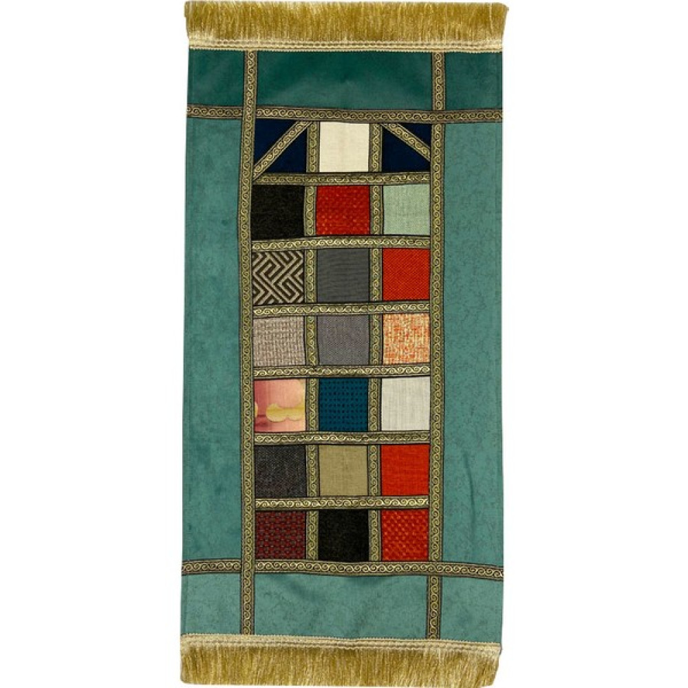 Zemzemm Astarlı Kırk Yama Desenli Çocuk Seccadesi - 50 x 70 cm - Renkli Seccade Fiyatı