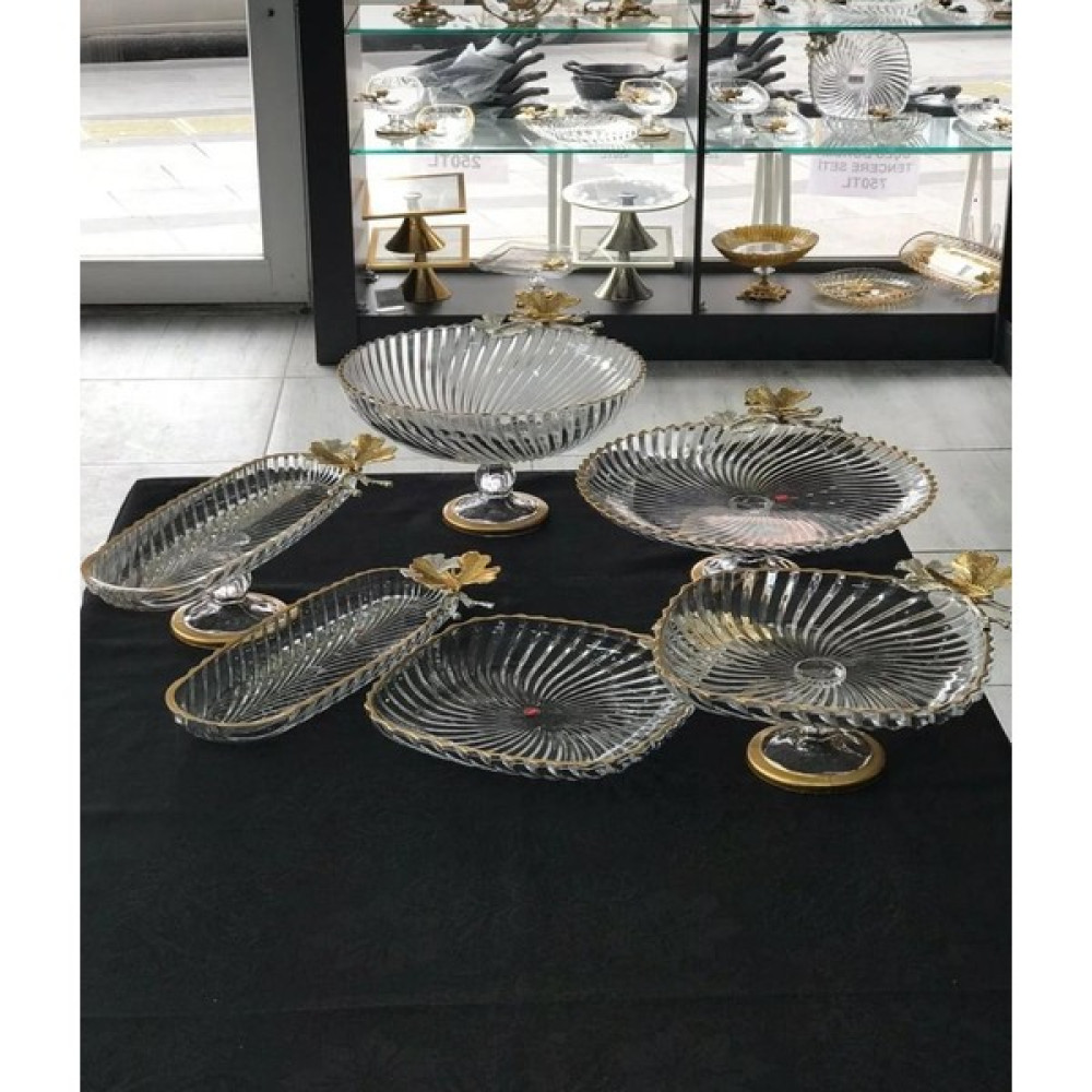 Zen Home Avangard Özel Tasarım Gold Yaldızlı Gold Metal Çift Kelebekli 6 Adet Sunumluk Oluşan Muhteşem Set Mutfak Gereçleri Fiyatı