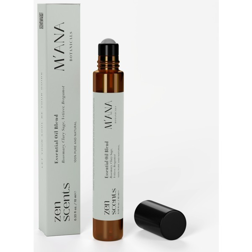 Zen Scents Aromaterapi Roll On - Bergamot Yağı, Vetiver Yağı, Biberiye Yağı ve Misk Adaçayı Yağı Karışımı - Ferahlatıcı-Canlandırıcı-Konsantre Edici Nemlendiriciler Fiyatı