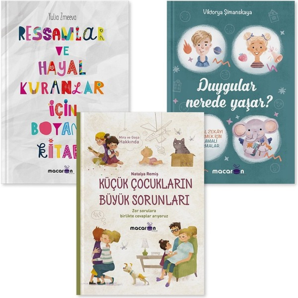 Zen Yayınları Yaratıcı Çocuklar Kitap Seti (Duygular Nerede Yaşar-Ressamlar ve Hayal Kuranlar Için Boyama Kitabı-Küçük Çocukların Büyük Sorunları) Okul Öncesi Eğitici & Öğretici Kitaplar Fiyatı