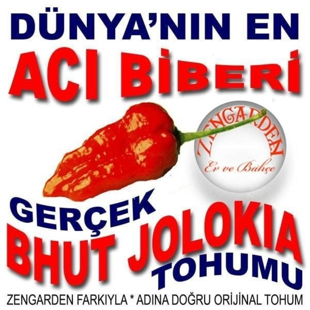 Zengarden Dünyanın En Acı Biberi Bhut Jolokia Biber Tohumu - 1 Adet Tohum Fiyatı