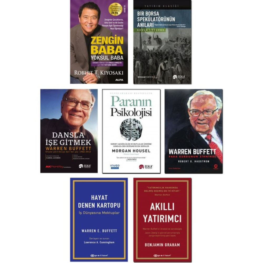 Zengin Baba Yoksul Baba + Bir Borsa Spekülatörünün Anıları + Dansla Işe Gitmek + Paranın Psikolojisi + Warren Buffett Para Kurdunun + Hayat Denen K... Muhasebe Finans Kitapları Fiyatı