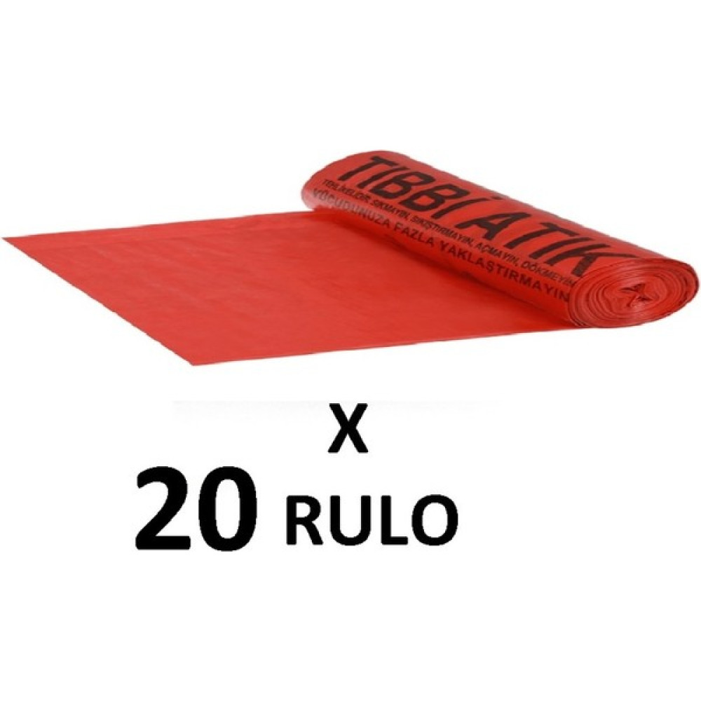 Zengin Çarşım Tıbbı Atık Baskılı Orta Boy ( 55X60 cm ) Çöp Poşeti 20 Rulo 25*20=500 Adet - 55 x 60 cm Çöp Poşetleri Fiyatı