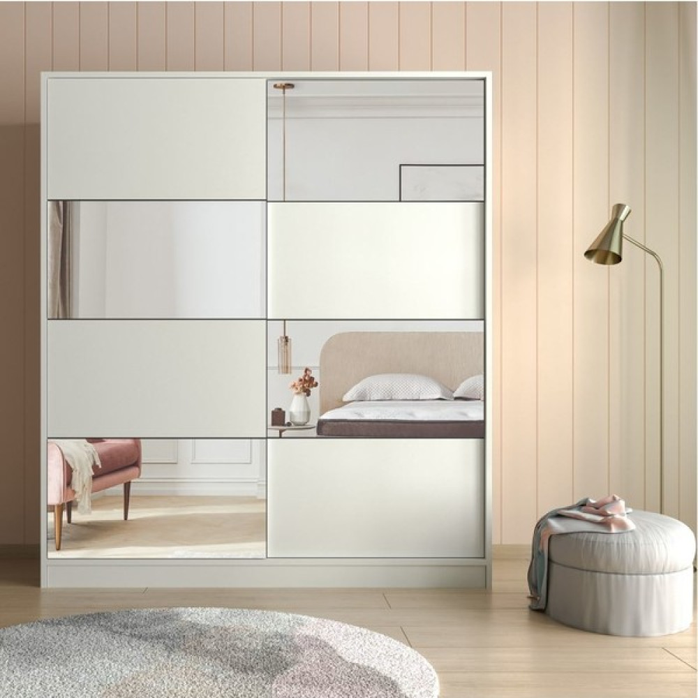 Zenio Apollon 160 cm Sürgülü Aynalı Gardırop Gardrop & Dolap Fiyatı