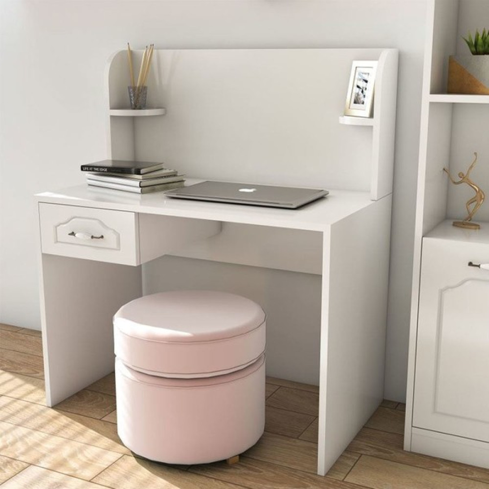 Zenio Assos Çalışma Masası Çekmeceli - Y: 135 cm D: 50 cm G: 100 cm - Beyaz Çalışma Masası Fiyatı