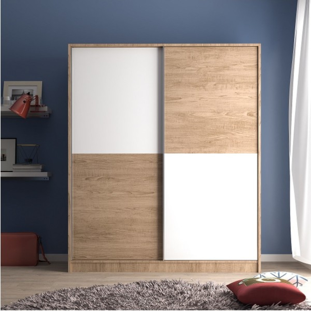 Zenio Beyaz Keçe 160 cm Sürgülü Gardırop Gardrop & Dolap Fiyatı