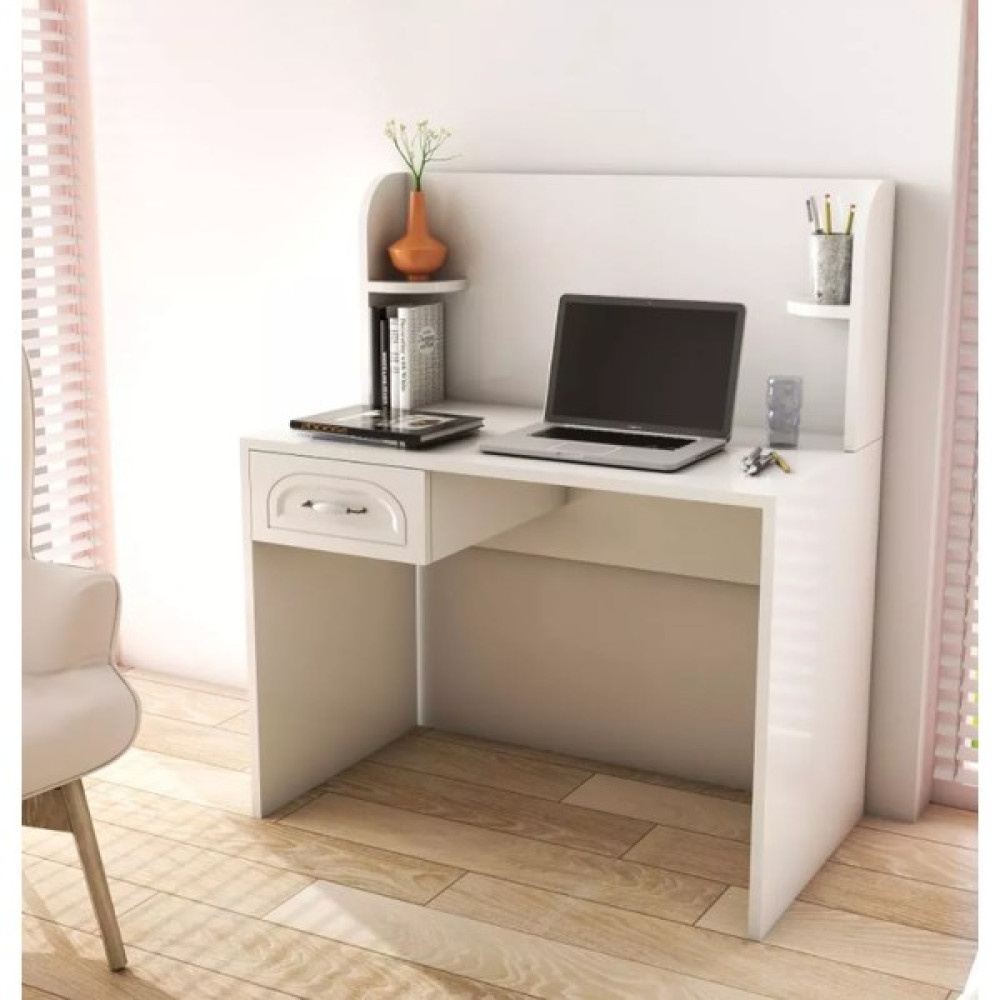 Zenio Olimpos Çalışma Masası Çekmeceli - Y: 75 cm D: 50 cm G: 100 cm - Beyaz Çalışma Masası Fiyatı