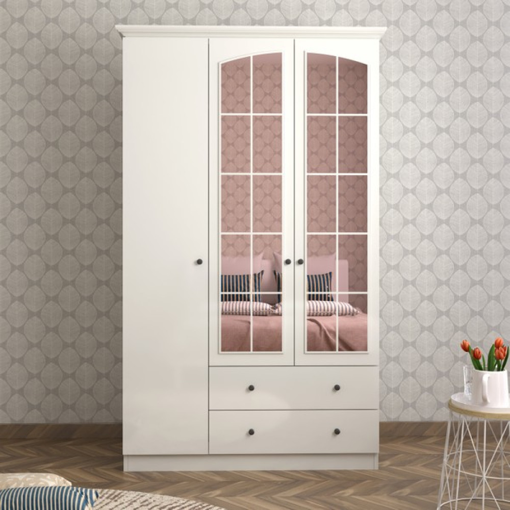 Zenio Rose 3 Kapak 2 Çekmece Gardırop Gardrop & Dolap Fiyatı
