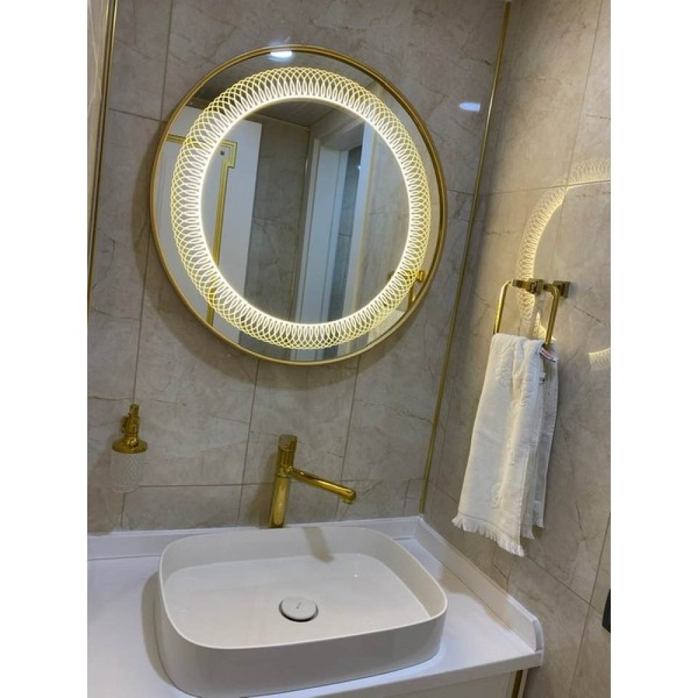 Zenit Ledli Kumlamalı Yuvarlak Banyo Aynası Tuvalet Aynası - 90*90 Banyo Aynası Fiyatı