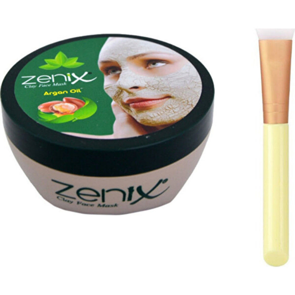 Zenix Argan Yağı Özlü Yüz Kil Maskesi 350 gr + Maske Fırçası Maskeler Fiyatı