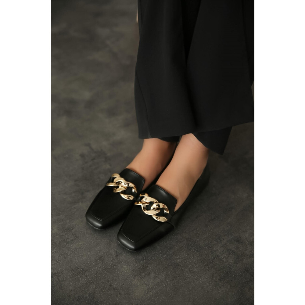 ZENNESHOES Kadın Siyah Deri Babet 40 Beden Babetler Fiyatı