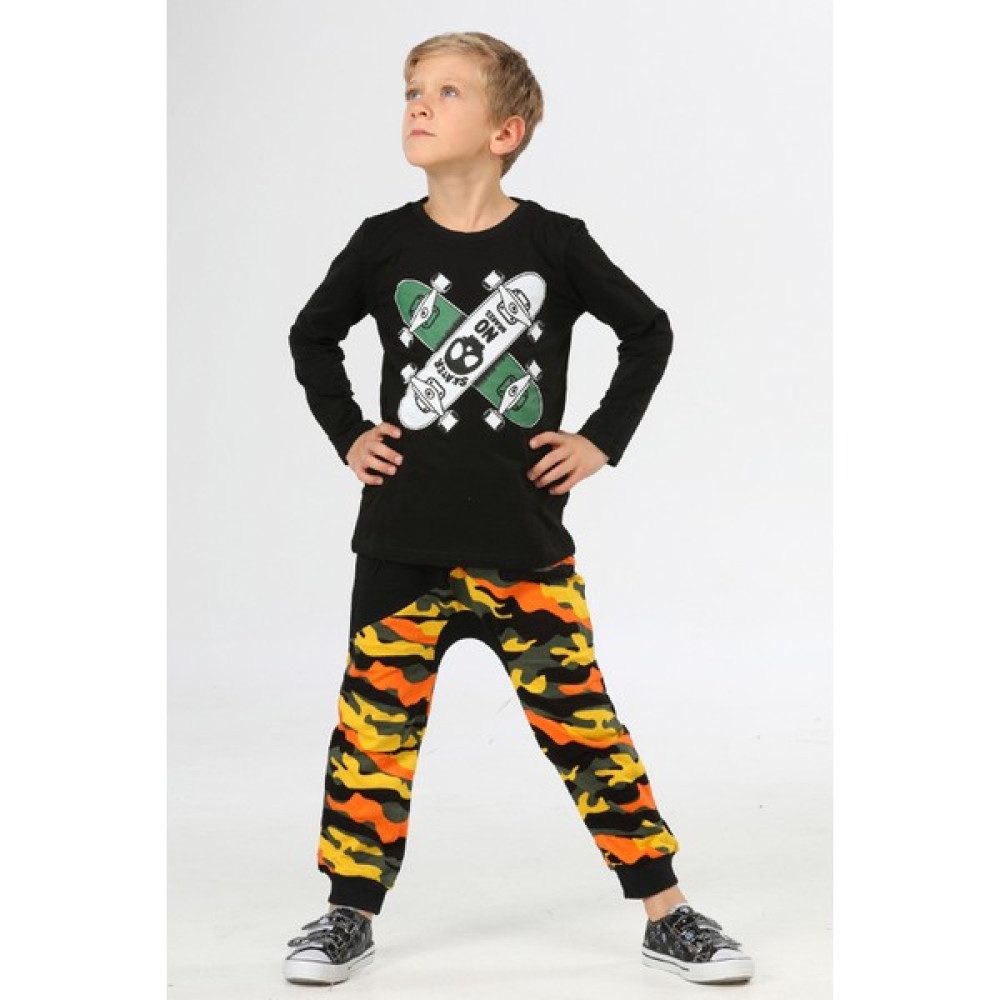 Zenokido Skate Kamuflaj Harem Pantolon+Tshirt Takım Erkek Çocuk Giyim Takımı Fiyatı